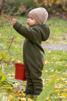 Baby merino wool zipped overall