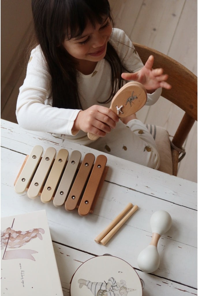 Wooden music set gift for 2 year old