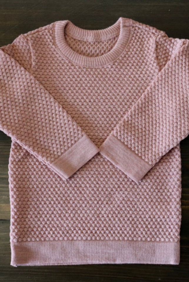 Disana Merino wool toddler honeycomb sweater for spring and summer