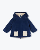 Baby organic corduroy jacket with sherpa 