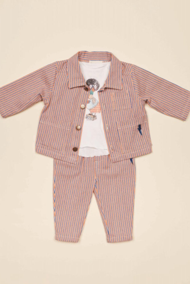 Arsène et Les Pipelettes - Toddler Denim clothes with stripe pattern