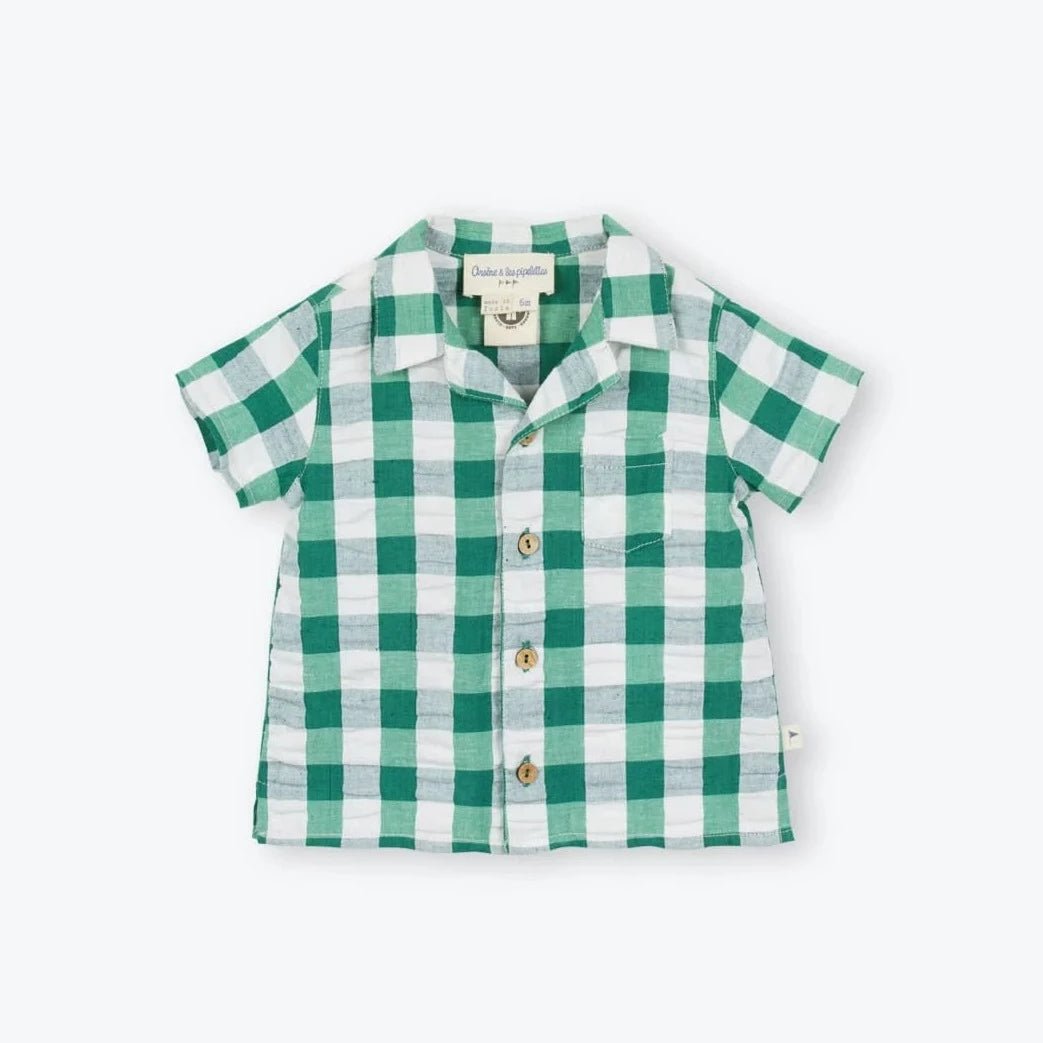 Organic baby gingham shirts