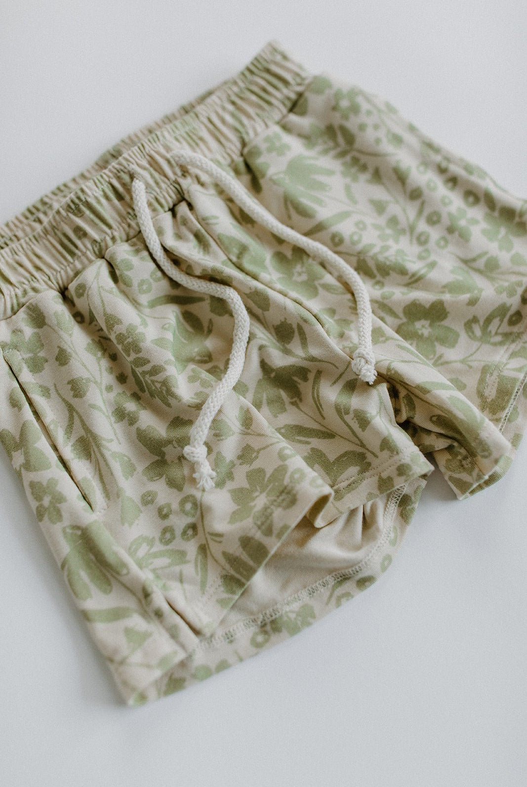 bamboo green toddler shorts made in Canada