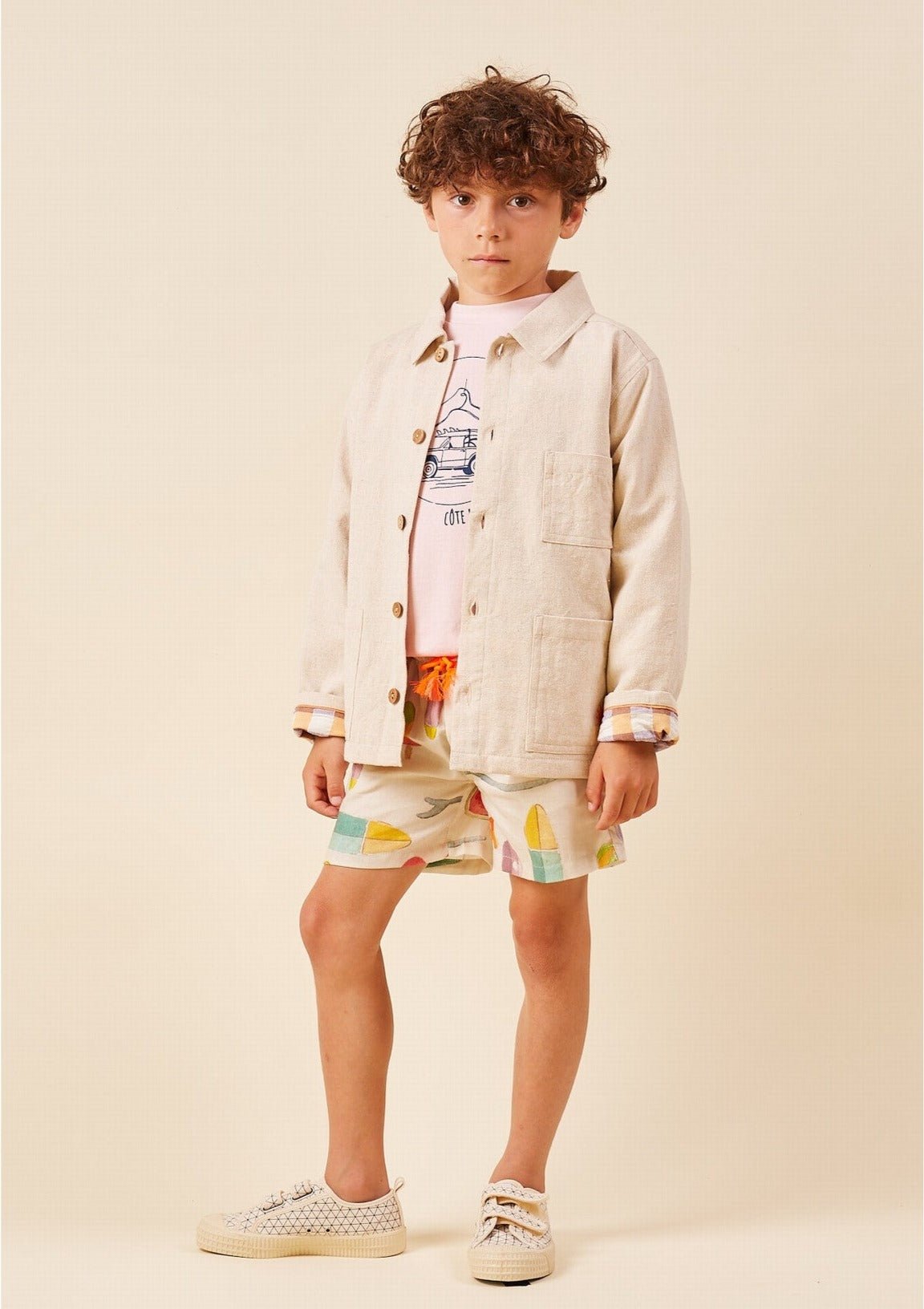 surf printed kids shorts